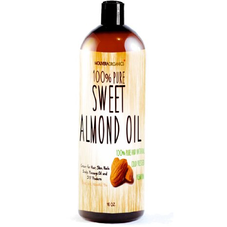 Molivera Organics Sweet Almond Oil 16 oz