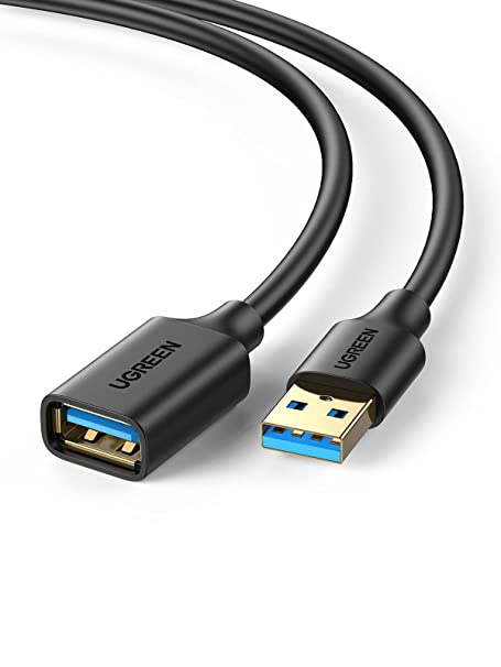 UGREEN USB 3.0 Verlängerung Kabel Verlängerungskabel USB 3.0 A Stecker auf A Buchse für Kartenlesegerät, Tastatur, USB-Stick, externe Festplatte, USB Hub, Drucker, Scanner, Kamera usw. (1m)