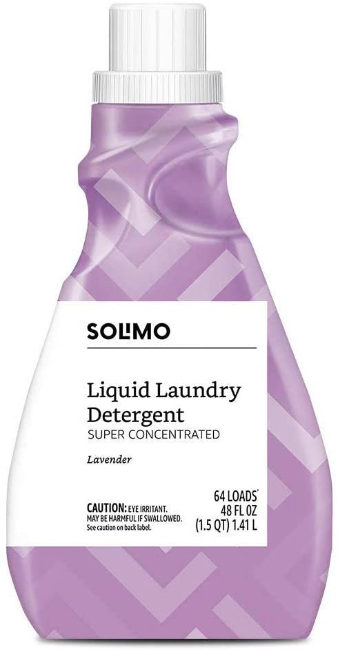 Amazon Brand - Solimo Concentrated Liquid Laundry Detergent, Lavender, 64 loads, 48 fl oz