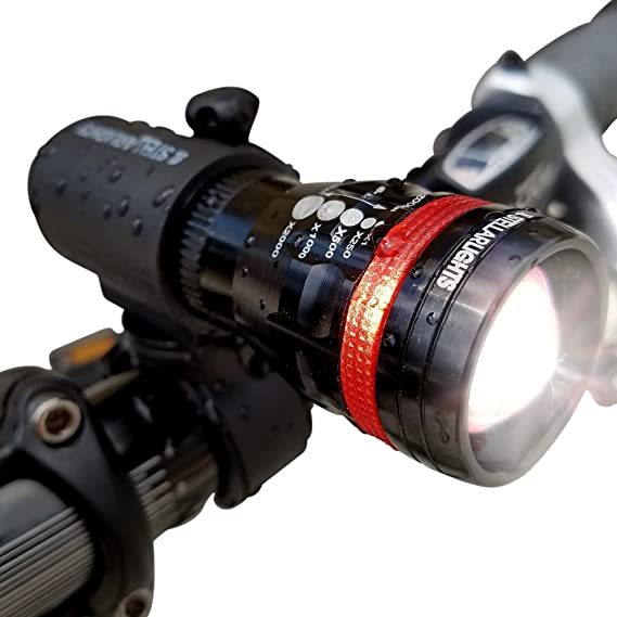 StellarLights Solid Aircraft Aluminum Bike Light - Bright 240 Lumens LED Bicycle Headlight with Tail Light - Waterproof - Mounts in Seconds - NO Tools Required