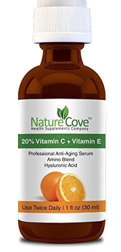 Vitamin C Serum For Face ★ 20% Vitamin C + Vitamin E + Amino + Hyaluronic Acid Serum ★ Salon Strength Hyaluronic Acid That Neutralizes Free Radicals, Leaving Your Skin Radiant and Youthful ★ Complete Anti Aging Formula Fully Guaranteed By NatureCove