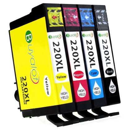 Buyalot 1 Set High Capacity Replacement for Epson 220 220XL Ink Cartridge Compatible with Epson WF-2650 WF-2630 WF-2660 WF-2750 WF-2760 XP-320 XP-420 XP-424