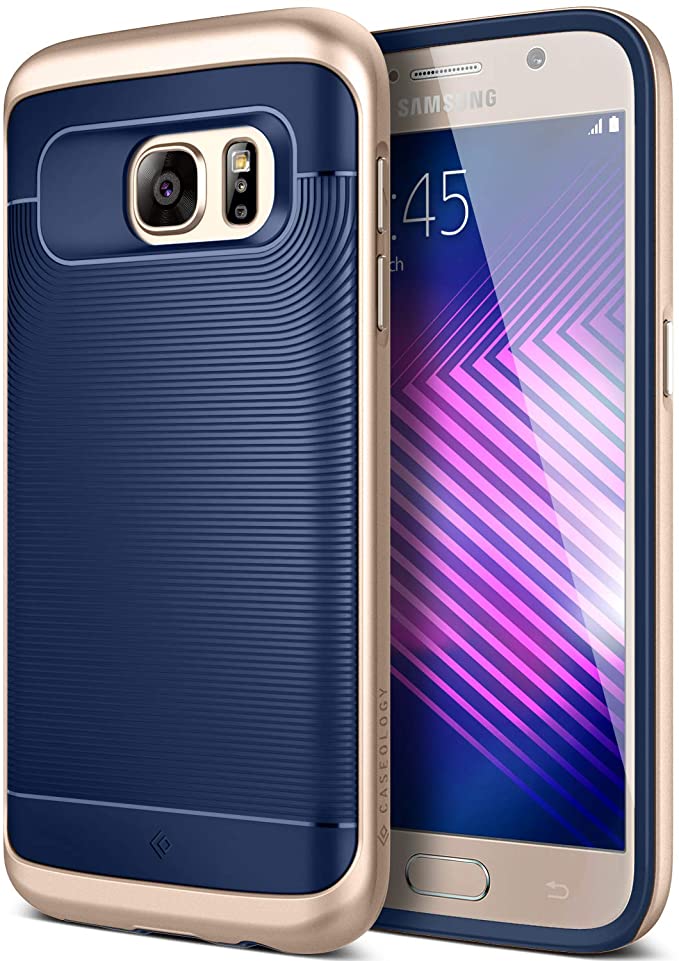 Caseology Wavelength for Samsung Galaxy S7 Case (2016) - Navy Blue/Gold