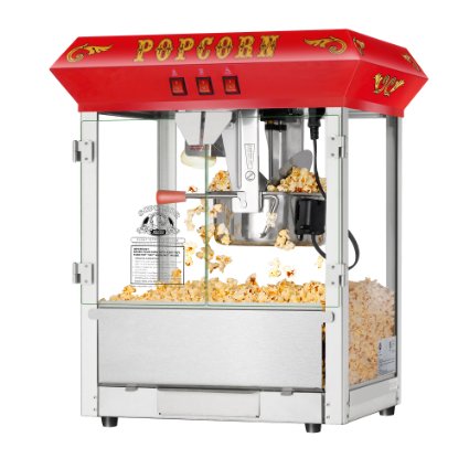 Superior Popcorn Company 4625 SPC Hot Fresh 8OZ Red Top Hot and Fresh Countertop Style Popper Machine, 8 oz, Red