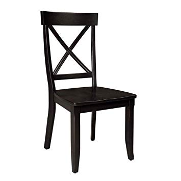 Home Styles 5178-802 Classic Pair of Dining Chairs 18-4/5" W, 22-1/4" D, 38-3/8" H Black