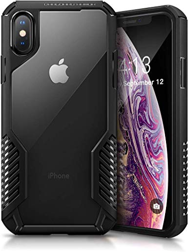 MOBOSI Vanguard Armor Designed for iPhone Xs Max Case, Rugged Cell Phone Cases, Heavy Duty Military Grade Shockproof Drop Protection Cover for iPhone 10xs Max 2018 6.5 Inch (Black)