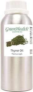 Thyme Essential Oil – 8 fl oz (237 ml) Aluminum Bottle w/Plug Cap – 100% Pure Essential Oil – GreenHealth