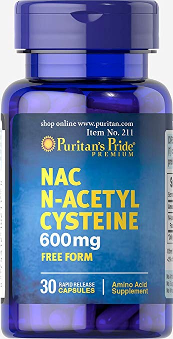 Puritan's Pride N-Acetyl Cysteine (NAC) 600 mg-30 Capsules