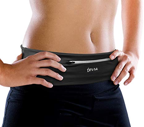 Terrania Unisex Running Belt Fanny Pack for iPhone X 6 7 8 Plus, Runner Workout Belt Waist Pack for Women and Men Walking Fitness Jogging Travel