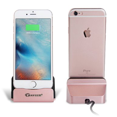 iPhone Charger DockBAVIERreg iPhone Desk ChargerCharge and Sync Stand for iPhone 5s iPhone 6 iPhone 6s plusCharge cradleiPhone Charger Stationdesktop iphone charger rosegold
