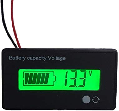 12V LiFePo4 LFP Battery Fuel Gauge, 12V 4S LiFePo4 (Lithium Iron Phosphate) Battery Meter Battery Tester For ATV,Quads and 4 Wheelers,Stages Power Meter Battery