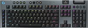 Logitech G915 X Lightspeed Low-Profile Wireless Gaming Keyboard, Double-Shot PBT Keycaps, Fully Programmable Keys, RGB Backlighting, Sleek Aluminum Finishing, GL Blue Clicky Switches - PC/Mac