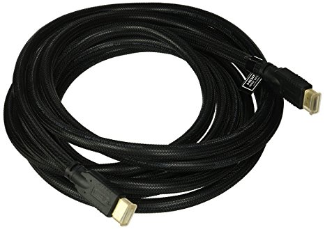 Monoprice Commercial 15ft 24AWG CL2 High Speed HDMI Cable With Ethernet w/ Net Jacket - Black