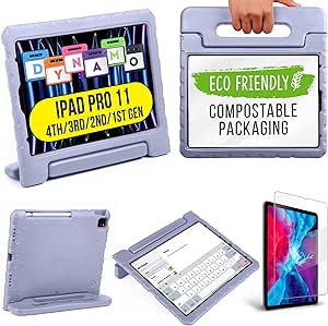 Official Cooper Dynamo for iPad Pro 11 inch Case for Kids 4th/3rd/2nd/1st Generation 2022/2021/2020/2018 | Rugged Foam, Magic Handle, Stand, with Pencil Holder, Eco-Mailer