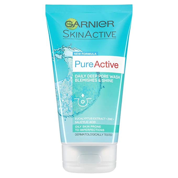 Garnier Pure Active Daily deep pore wash blemishes & shine, 150ml