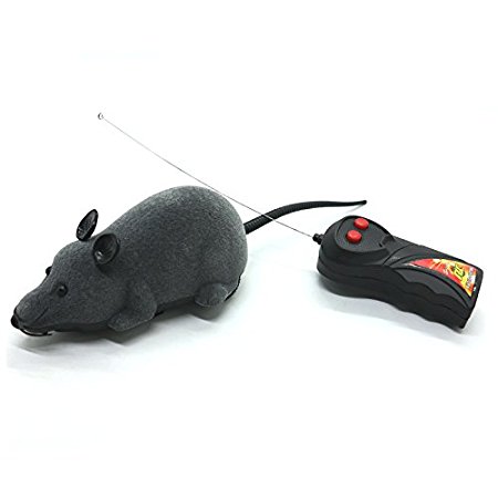 IDS Electronic Remote Control Rat, Simulation Mouse Toy for Cat Dog Kid, Gray