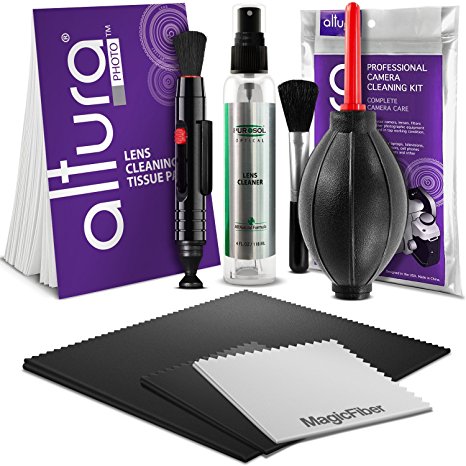 Altura Photo Professional Cleaning Kit for DSLR Cameras and Sensitive Electronics Bundle with 4oz Purosol Natural Lens Cleaner