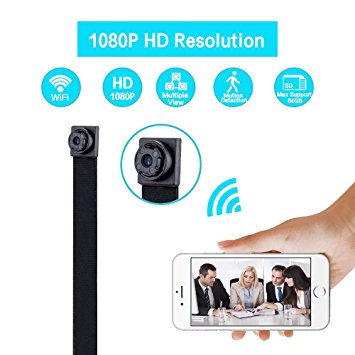 WiFi Spy Camera, Ruidla Wireless Mini Hidden Camera 1080P HD Nanny Cam Home Office Security Camera Portable Indoor Outdoor Using with Motion Detection