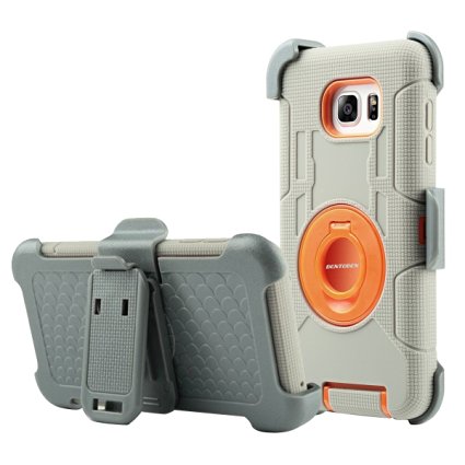 Note 5 Case, Galaxy Note 5 Case, BENTOBEN Note 5 Shockproof Heavy Duty Hybrid Full-Body Rugged Holster Protective Case Cover for Samsung Galaxy Note 5 With Rotate Kickstand   Belt Clip Gray/Orange