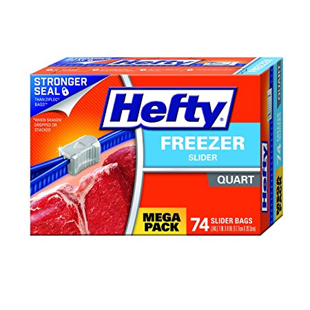 Hefty Slider Freezer Bags (Quart, 74 Count)