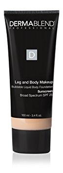 Dermablend Leg and Body Makeup Liquid Foundation with SPF 25 for Medium Coverage & All-day Hydration, 12 Shades, 3.4 Fl. Oz.