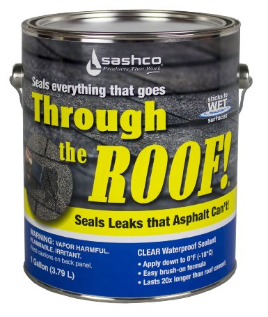 Sashco Through The Roof Sealant, 1 Gallon Container, Clear (Pack of 2)