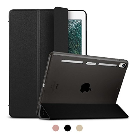 iPad Pro 10.5 Case, ESR Case with Soft TPU Bumper Edge Corner Protection Smart Case Cover Auto Wake Sleep Functio for Apple iPad Pro 10.5-inch(Black)