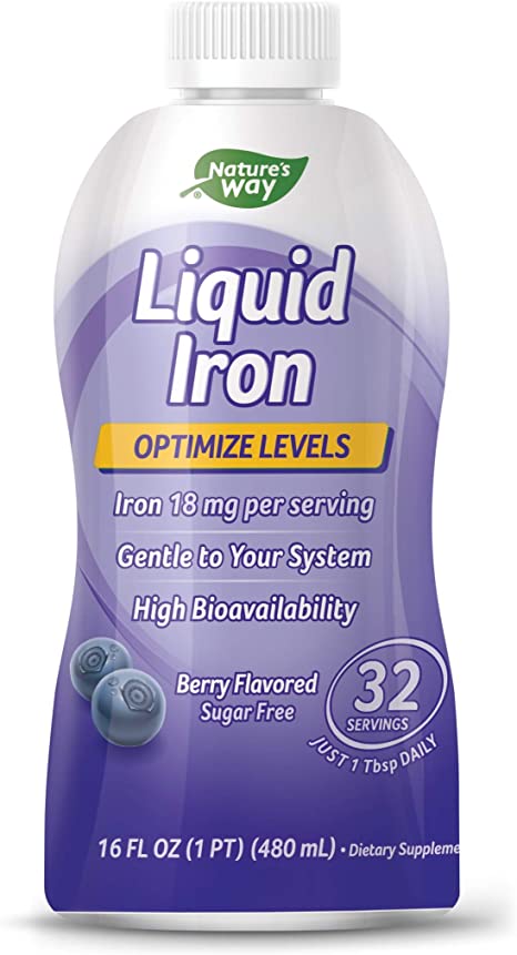 Liquid Mineral Supplement, Iron, Natural Berry, 16 Ounce