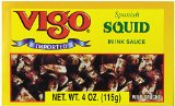 Vigo Squid in Ink Sauce 4-Ounce Cans Pack of 10