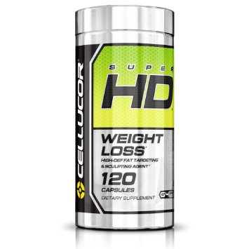 Cellucor Super HD Thermogenic Fat Burner Supplement for Weight Loss, 120 Capsules