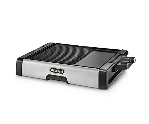 De'Longhi BG500C 2-in-1 Ceramic Coated Grill and Griddle, Black