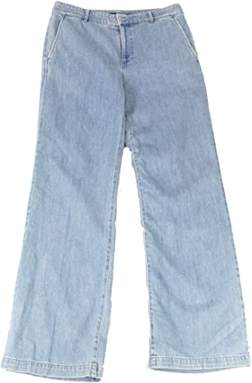 Lauren by Ralph Lauren Women's Jeans Denim Wide-Leg Blue 12