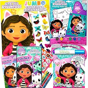 Gabby's Dollhouse Coloring and Activity Books Super Set Bundle with Imagine Ink Coloring Book, Play Pack, Stickers, and More