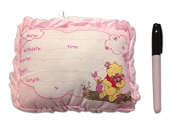 Disney Winnie the Pooh Birth Announcement Door Pillow w/ Pen