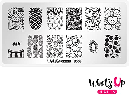 Whats Up Nails - B008 Summer Seeds Stamping Plate for Nail Art Design