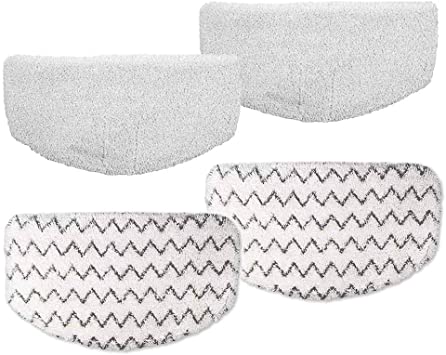 Replacement Steam Mop Pads for Bissell Powerfresh Steam Mop 1940 1440 1544 1806 2075 Series, Model 19402 19404 19408 19409 1940A 1940F 1940Q 1940T 1940W B0006 B0017 Microfiber Cleaning Pad (4-Pack)
