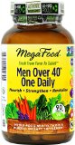 MegaFood - Men Over 40 One Daily Promotes Immune Health and Well-being 90 Tablets Premium Packaging