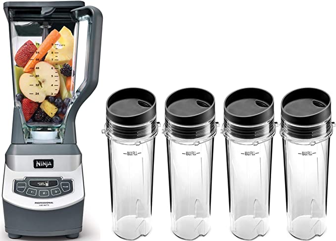 BL660 Professional Compact Smoothie & Food Processing Blender, 1100-Watts, 3 Functions, 72-oz. Pitcher & 4 To-Go Cups