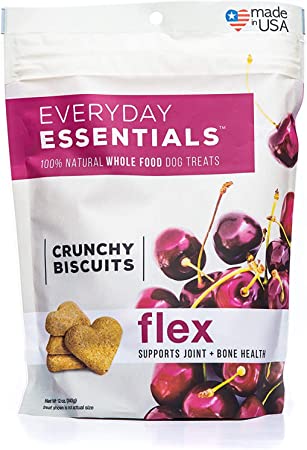 Isle of Dogs - Everyday Essentials Flex Oven Baked Dog Treats - for Joint and Bone Health - Crunchy Heart-Shaped Biscuits with Natural Wholesome Ingredients - Made in The USA - 12 Oz