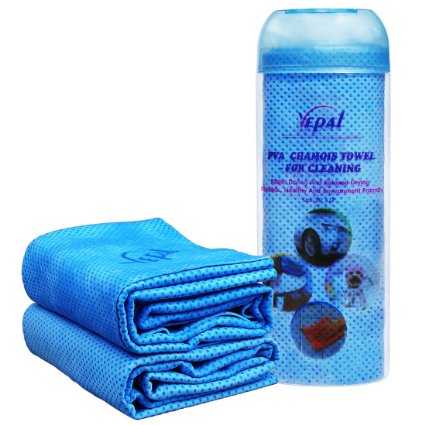 Yepal PVA Chamois Towel 26 x 17-Inch Blue