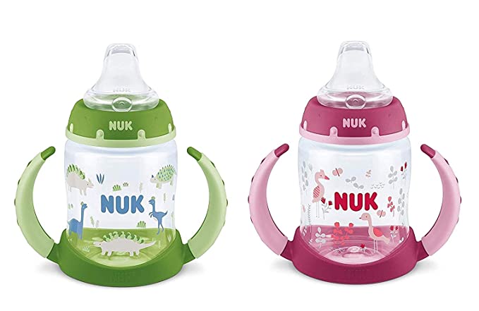 NUK Disney Learner Cup with Silicone Spout 5-Ounce, 2 Count (Birds/Dinosaurs)