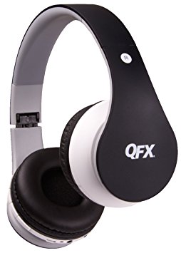 QFX H-251BTBLK/BK Folding Bluetooth Stereo Headphones, Black