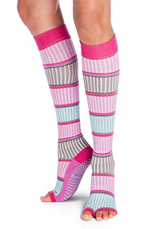 Tucketts Thigh Highs Knee High Socks, Toeless Long Socks, Non Slip Skid Grippy Socks for Yoga, Pilates, Barre, Ballet, Dance - Knee High Style