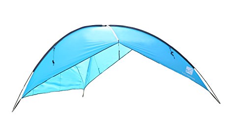 2017 TuTu Outdoors Easy-Up Super Big 16 x 16Ft Triangular Design Canopy Tent - Perfect Anti-UV Waterproof Windproof Lightweight Rainfly Sunshade Shelter For Beach Hiking Camping Picnic Famliy Party