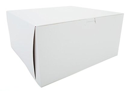 Southern Champion Tray 0989 Premium Clay-Coated Kraft Paperboard White Non-Window Lock Corner Bakery Box, 12" Length x 12" Width x 6" Height (Case of 50)