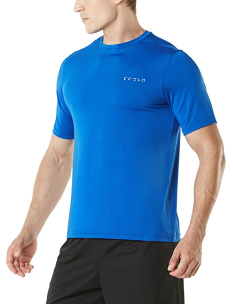 Tesla Men's HyperDri Short Sleeve T-Shirt Athletic Cool Running Top MTS03 / MTS04