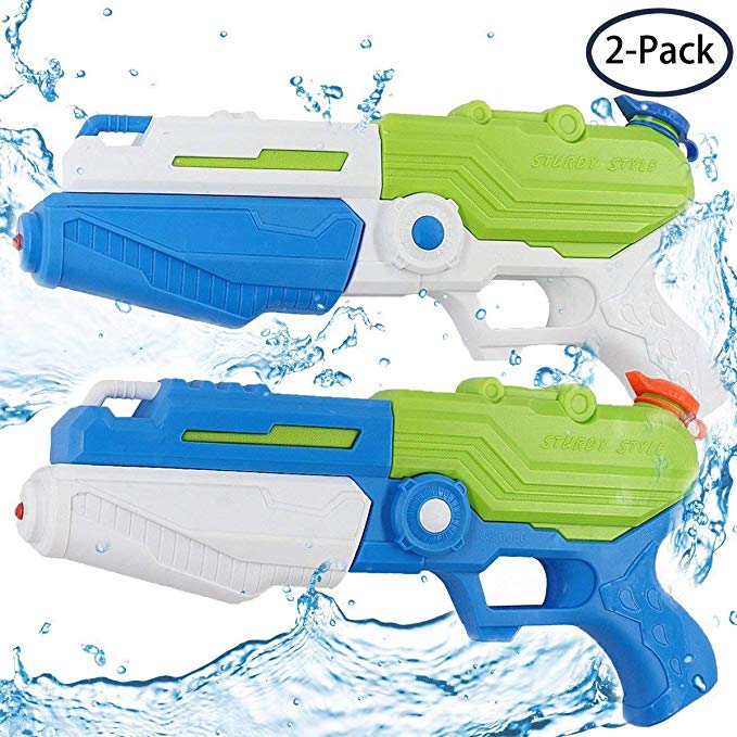 DEKIRU 2 Pack Super Blaster Water Guns Water Blaster, Large Capacity Squirt Gun, Shoots Up to 35 Ft- Game Fun Far Range Party Favor Toy for Kids and Adults