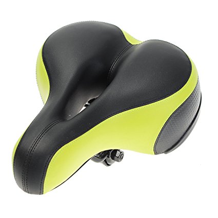 OUTERDO Comfort Gel Bicycle Saddle Bike Saddle with Safety Reflective Tape Comfort Soft Foam Cycling Seat Bike Suspension Cruiser Saddle