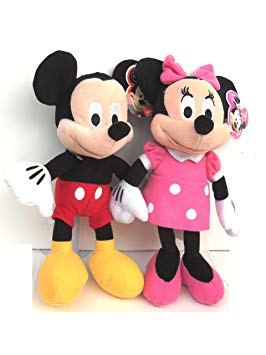 Disney Mickey and Minnie Mouse 10" Plush Bean Bag Doll