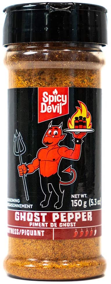Spicy Devil Ghost Pepper Seasoning | Hot Blend of Spices and Ghost Pepper | Low-Calorie | Gluten-Free | Vegan & Vegetarian | Keto & Paleo